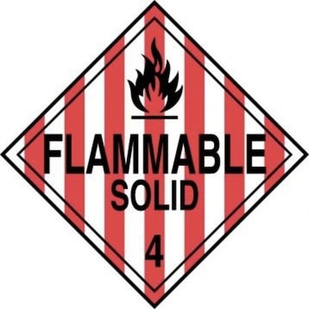 Accuform DOT PLACARD HAZARD CLASS 4  MPL401VS1 MPL401VS1